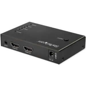 StarTech.com Switch Conmutador de Vídeo HDMI de 4 Puertos – 3x HDMI y 1x DisplayPort – 4K 60Hz