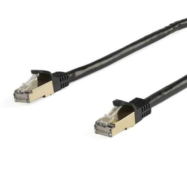 StarTech.com Cable de 5m de Red Ethernet CAT6a Negro RJ45 STP