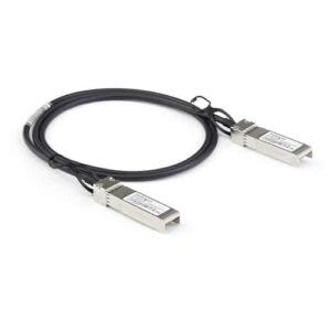 StarTech.com Cable de 1m Twinax SFP+ a SFP+ con Conexión Directa 10GbE- Compatible con DAC-SFP-10G-1M de Dell EMC – Cobre – DAC Transceptor/Mini GBIC Pasivo de Bajo Poder 10 Gbps