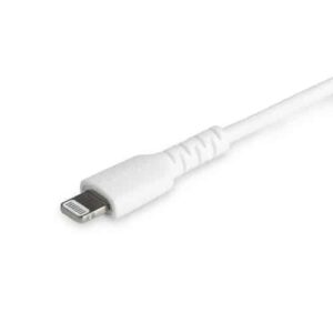 StarTech.com Cable Resistente USB-C a Lightning de 1 m Blanco – Cable de Sincronización y Carga USB Tipo C a Lightning con Fibra de Aramida Resistente – Certificado MFi de Apple – para iPad/iPhone 12