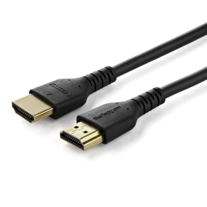 StarTech.com Cable de 1m HDMI 2.0 Certificado Premium de alta velocidad con Ethernet - Durable - UHD 4K 60Hz - con Fibra de Aramida - HDMI 2.0 - TPE - para Monitores
