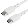 StarTech.com Cable de 2m de Carga USB C - de Carga Rápida y Sincronización USB 2.0 Tipo C a USB C para Portátiles - Revestimiento TPE de Fibra de Aramida M/M 60W Blanco - iPad Pro Surface StarTech.com Cable de 2m de Carga USB C - de Carga Rápida y Sincronización USB 2.0 Tipo C a USB C para Portátiles - Revestimiento TPE de Fibra de Aramida M/M 60W Blanco - iPad Pro Surface