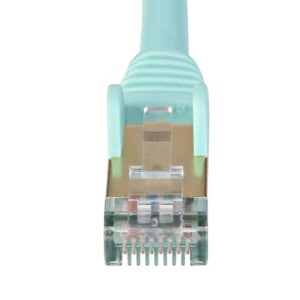StarTech.com Cable de 1,5m de Red Ethernet Cat6a Aqua sin Enganches con Alambre de Cobre StarTech.com Cable de 1,5m de Red Ethernet Cat6a Aqua sin Enganches con Alambre de Cobre