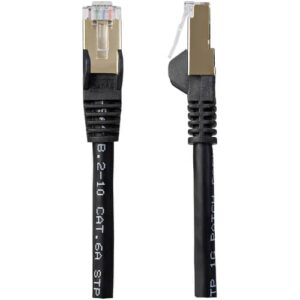 StarTech.com Cable de 1,5m de Red Ethernet Cat6a Negro sin Enganches con Alambre de Cobre StarTech.com Cable de 1,5m de Red Ethernet Cat6a Negro sin Enganches con Alambre de Cobre