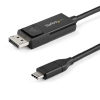 StarTech.com Cable de 1m USB C a DisplayPort 1.2 de 4K a 60Hz – Cable Adaptador de Vídeo Bidireccional DP a USB-C o USB-C a DP Reversible – HBR2/HDR – Cable de Monitor USB tipo C/TB3
