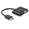 StarTech.com Adaptador DisplayPort a HDMI VGA – Dongle Convertidor DisplayPort 1.2 HBR2 a HDMI 2.0 (4K 60Hz) o VGA 1080p – Adaptador DP a Monitor HDMI o VGA – Adaptador de Vídeo Digital