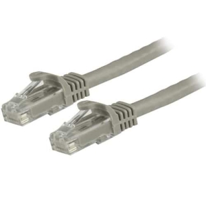 StarTech.com Cable de 1,5m Cat6 Ethernet de Red Gris – RJ45 sin Enganches – 24AWG