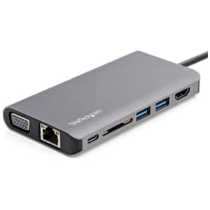 StarTech.com Adaptador Multipuertos USB-C – Mini Docking Station para Viajes con HDMI de 4K o VGA de 1080p – con Hub Ladrón USB 3.0 – PD de 100W – SD – Ethernet – Audio y Micrófono – Replicador de Puertos Portátil