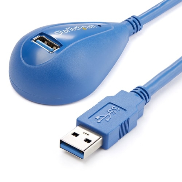 StarTech.com Cable de 1,5m Extensión Alargador USB 3.0 SuperSpeed Dock de Sobremesa – Macho a Hembra USB A