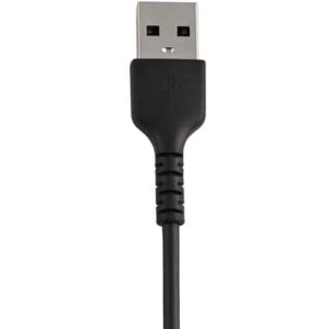StarTech.com Cable Resistente USB-A a Lightning de 30 cm Negro – Cable de Sincronización y Carga USB Tipo A a Lightning con Fibra de Aramida Resistente – Certificado MFi de Apple – para iPad/iPhone 12