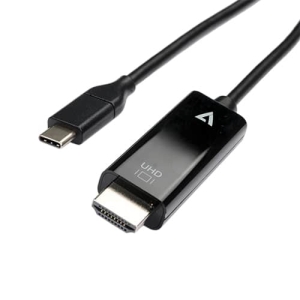 V7 V7UCHDMI-2M adaptador de cable de vídeo USB Tipo C HDMI Negro