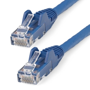 StarTech.com Cable Ethernet CAT6 de 1m – LSZH – Cable de Red de 10 Gigabits de 650MHz y PoE de 100W UTP sin Enganches (Snagless) con Alivio de Tensión – Azul – CAT 6 – ETL