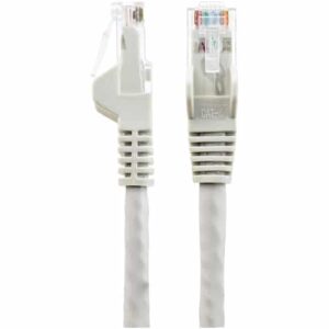 StarTech.com Cable Ethernet CAT6 de 50cm – LSZH – Cable de Red de 10 Gigabits de 650MHz y PoE de 100W UTP sin Enganches (Snagless) con Alivio de Tensión – Gris – CAT 6 – ETL