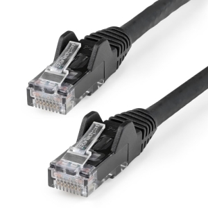 StarTech.com Cable Ethernet CAT6 de 5m - LSZH - Cable de Red de 10 Gigabits de 650MHz y PoE de 100W UTP sin Enganches (Snagless) con Alivio de Tensión - Negro - CAT 6 - ETL