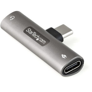 StarTech.com Adaptador de Audio y Carga USB-C – Adaptador de Audio USB Tipo C con Salida TRRS de 3,5mm para Auriculares con Micrófono y Pass Through de 60W USBC para Cargador