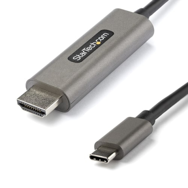 StarTech.com Cable 2m USB C a HDMI 4K de 60Hz con HDR10 – Adaptador de Vídeo USB Tipo C a HDMI 2.0b Ultra HD 4K – Convertidor USBC a HDMI HDR para Monitor o Pantalla – Modo Alternativo DP 1.4 HBR3