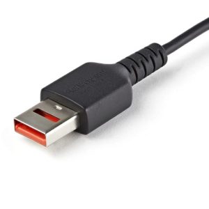 StarTech.com Cable de 1m Adaptador Bloqueador USB de Datos – Adaptador USB a USB-C de Carga Segura – USB Tipo C Solo de Carga para Tablet o Teléfono Móvil – Protector de Bloqueo de Datos