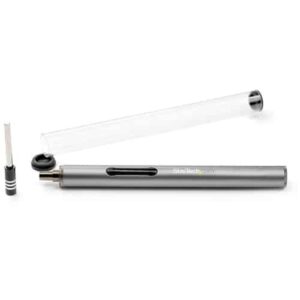 StarTech.com Destornillador Eléctrico con Juego de 55 Puntas de Precisión – Mini Destornillador Portátil a Pilas para Reparación de Ordenadores, Tablets y Móviles – Inalámbrico