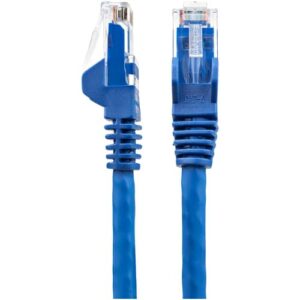 StarTech.com Cable de 7m CAT6 Ethernet – LSZH – Cable de Red RJ45 UTP de 10Gb – 650MHz – PoE de 100W – Latiguillo Snagless con Alivio de Tensión – sin Traba – ETL – Azul