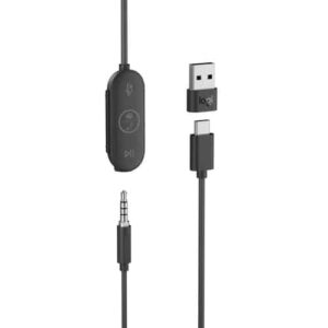 Logitech Zone Auriculares Alámbrico Dentro de oído Oficina/Centro de llamadas USB Tipo C Grafito Logitech Zone Auriculares Alámbrico Dentro de oído Oficina/Centro de llamadas USB Tipo C Grafito