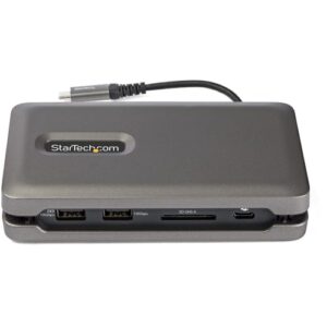 StarTech.com Adaptador Multipuertos USB-C - USB Tipo C a HDMI 2.0 4K a 60Hz - Hub Ladrón USB de 2 Puertos de 10Gbps - con PD de Paso de 100W - GbE - SD/MicroSD - Mini Docking Station StarTech.com Adaptador Multipuertos USB-C – USB Tipo C a HDMI 2.0 4K a 60Hz – Hub Ladrón USB de 2 Puertos de 10Gbps – con PD de Paso de 100W – GbE – SD/MicroSD – Mini Docking Station