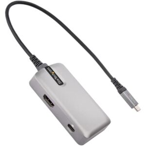StarTech.com Adaptador Multipuertos USB C - USB-C a HDMI 2.0 4K 60Hz, PD con Paso de 100W - Hub USB de 3 Puertos de 10Gbps - Mini Docking Station USB Tipo C Portátil - Cable de 25cm StarTech.com Adaptador Multipuertos USB C – USB-C a HDMI 2.0 4K 60Hz, PD con Paso de 100W – Hub USB de 3 Puertos de 10Gbps – Mini Docking Station USB Tipo C Portátil – Cable de 25cm