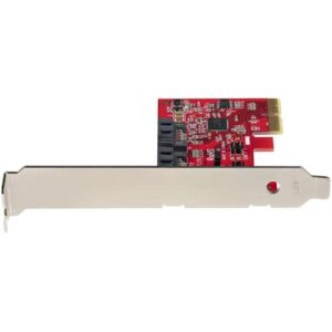 StarTech.com Tarjeta PCIe SATA – Tarjeta PCI Express Controladora de 2 Puertos SATA de 6Gbps – Perfil Completo o Bajo – Adaptador PCI Express a SATA – SATA RAID ASM1062R