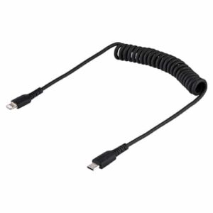 Cable USB Tipo C Rizado de Carga Negro para iPhone