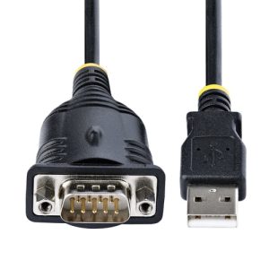 StarTech.com Cable de 1m USB a Serie, Conversor DB9 Macho RS232 a USB, Prolific, Adaptador USB a Serial para PLC/Impresora/Escáner, Adaptador USB a puerto COM, Windows/Mac Prolific