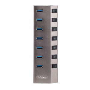 StarTech.com Hub USB-C Autoalimentado de 7 puertos con Interruptores Individuales - Concentrador USB 3.0 a 5 Gbps con Fuente de Alimentación - Ladrón USB Tipo C a USB-A - BC 1.2 StarTech.com Hub USB-C Autoalimentado de 7 puertos con Interruptores Individuales – Concentrador USB 3.0 a 5 Gbps con Fuente de Alimentación – Ladrón USB Tipo C a USB-A – BC 1.2
