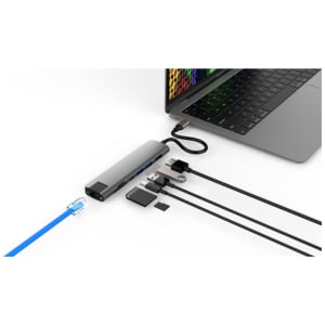 Targus HD22H hub de interfaz USB Tipo C 5000 Mbit/s Gris Targus HD22H hub de interfaz USB Tipo C 5000 Mbit/s Gris