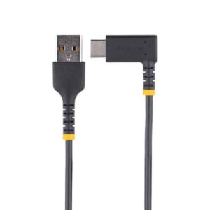 StarTech.com Cable 30cm USB A a USB C Acodado - en Ángulo Recto - Cable USB-C de Carga Rápida - de Alta Resistencia - USB 2.0 A a USB Tipo-C - Fibra de Aramida - 3A - de Carga StarTech.com Cable 30cm USB A a USB C Acodado – en Ángulo Recto – Cable USB-C de Carga Rápida – de Alta Resistencia – USB 2.0 A a USB Tipo-C – Fibra de Aramida – 3A – de Carga