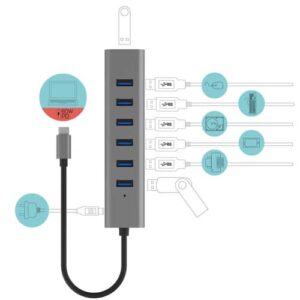 i-tec USB-C Charging Metal HUB 7 Port i-tec USB-C Charging Metal HUB 7 Port
