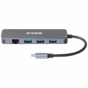 D-Link DUB-2334 base para portátil y replicador de puertos Alámbrico USB Tipo C Gris