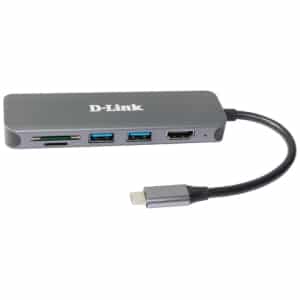 D-Link DUB-2327 base para portátil y replicador de puertos Alámbrico USB Tipo C Gris 6-IN-1 USB-C HUB DOCKING PERP