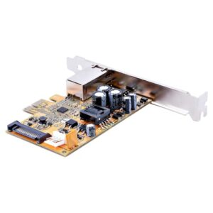StarTech.com Tarjeta de Red PCIe de 1 Puerto PoE de 2,5Gbps – Adaptador Ethernet LAN RJ45 – NIC PoE de 30W 802.3at para Ordenadores de Sobremesa y Servidores – Bracket de Perfil Bajo – Win Linux