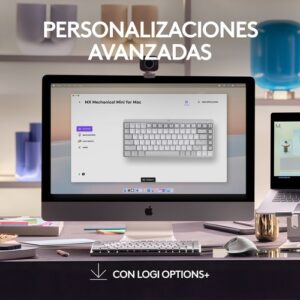 Logitech MX Mini Mechanical for Mac teclado Bluetooth QWERTY Internacional de EE.UU. Gris, Blanco Logitech MX Mini Mechanical for Mac teclado Bluetooth QWERTY Internacional de EE.UU. Gris, Blanco