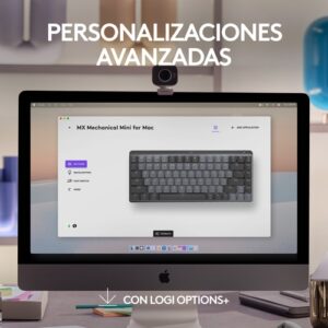 Logitech MX Mini Mechanical for Mac teclado Bluetooth QWERTY Internacional de EE.UU. Grafito, Gris