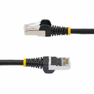 StarTech.com Cable de 10m de Red Ethernet CAT6a – Negro – Low Smoke Zero Halogen (LSZH) – 10GbE – 500MHz – PoE++ de 100W – Snagless sin Pestillo – RJ-45 – Cable de Red S/FTP