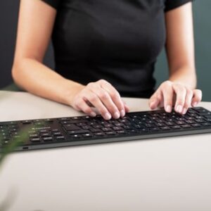 CHERRY KW 9100 SLIM teclado RF Wireless + Bluetooth QWERTY Español Negro