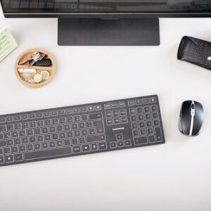 CHERRY KW 9100 SLIM teclado RF Wireless + Bluetooth QWERTY Español Negro