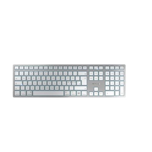 CHERRY KW 9100 SLIM FOR MAC teclado USB + Bluetooth QWERTY Nórdico Plata