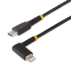 StarTech.com Cable de 1m USB-C a Lightning - Cable USB 2.0 a Lightning Acodado - Cable USB Tipo C a Lightning - Cable de Carga - Cable Lightning con Certificación MFi para iPhone 1M USB-C TO LIGHTNING CABLE – CABL