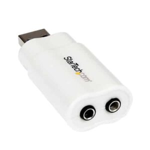 StarTech.com Tarjeta de Sonido Estéreo USB Externa Adaptador Conversor - Blanco StarTech.com Tarjeta de Sonido Estéreo USB Externa Adaptador Conversor – Blanco