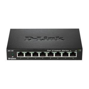 D-Link DES-108 switch No administrado Fast Ethernet (10/100) Negro