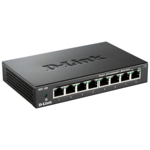 D-Link DES-108 switch No administrado Fast Ethernet (10/100) Negro 8-PORT 10/100 METAL HOUSING PERP
