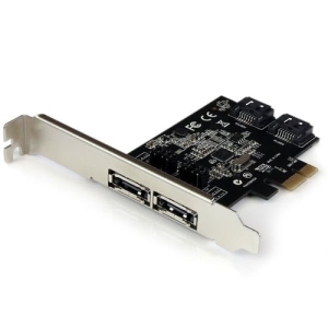 StarTech.com Tarjeta Adaptadora Controladora PCI Express PCIe 2 Puertos eSATA 2 Puertos SATA - SATA III - 6Gbps