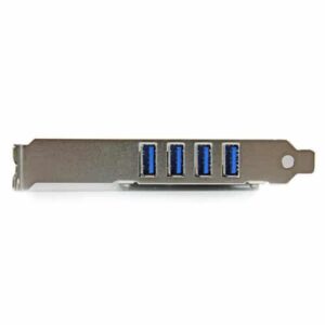 StarTech.com Tarjeta Adaptador PCI Express PCI-E USB 3.0 con UASP de 4 Puertos – Alimentación SATA