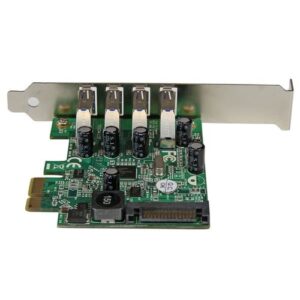 StarTech.com Tarjeta Adaptador PCI Express PCI-E USB 3.0 con UASP de 4 Puertos - Alimentación SATA StarTech.com Tarjeta Adaptador PCI Express PCI-E USB 3.0 con UASP de 4 Puertos – Alimentación SATA