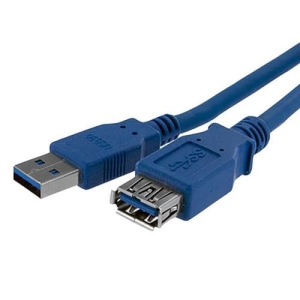 StarTech.com Cable 1m Extensión Alargador USB 3.0 SuperSpeed – Macho a Hembra USB A – Extensor – Azul